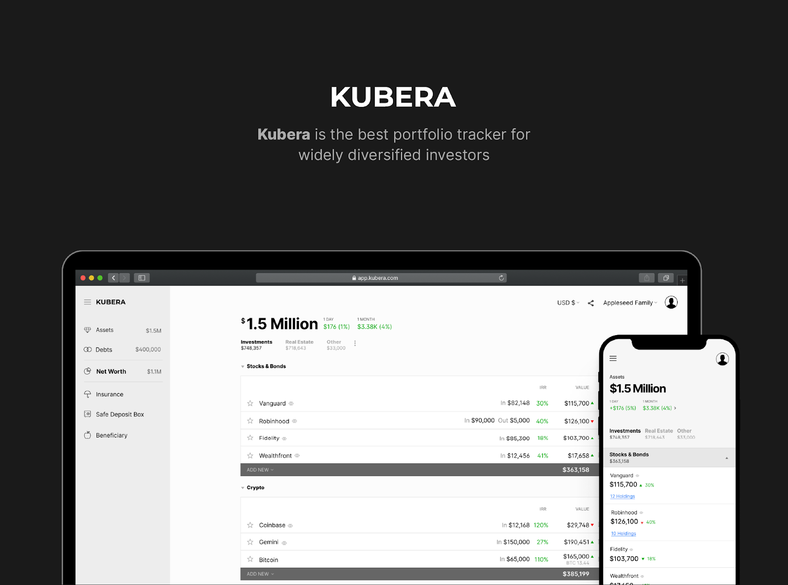 Automate IRR Calculation for all Your Investments with Kubera 